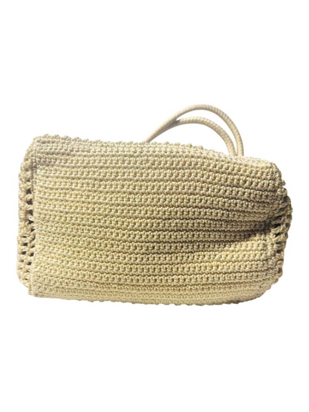The Sak Cambria Crochet Tote Shoulder Bag Ivory Zip Top NWT 15x10 - Picture 5 of 8